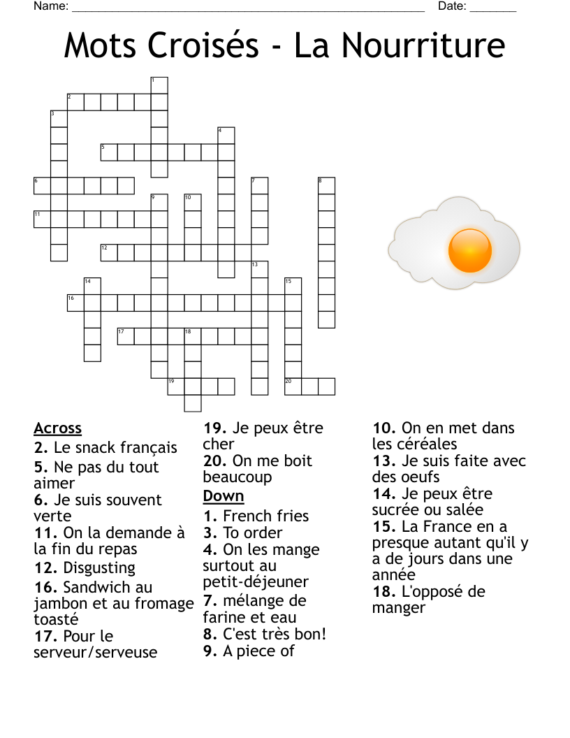Printemps Crossword WordMint Printemps Crossword WordMint