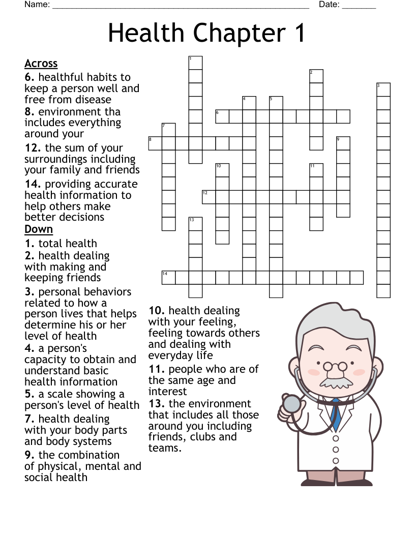 PUBLIC HEALTH TRIVIA Crossword WordMint