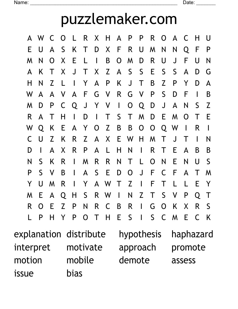 Crossword Creator Free Printable