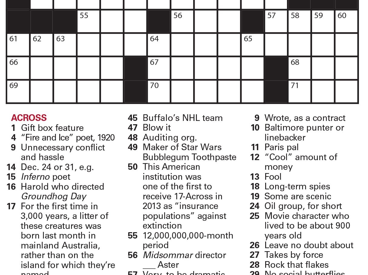 Puzzles Printable Crossword And Sudoku Issue June 11 2021 The Week
