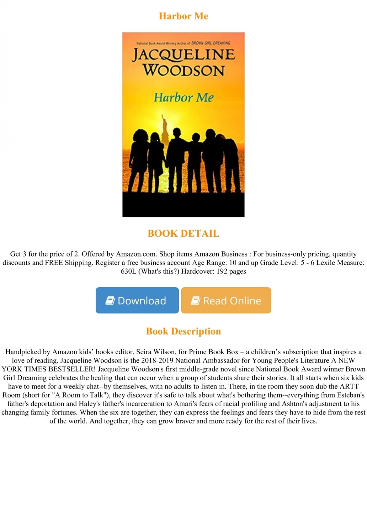 Read Ebook Harbor Me TXT PDF EPUB Read Ebook Harbor Me TXT PDF EPUB