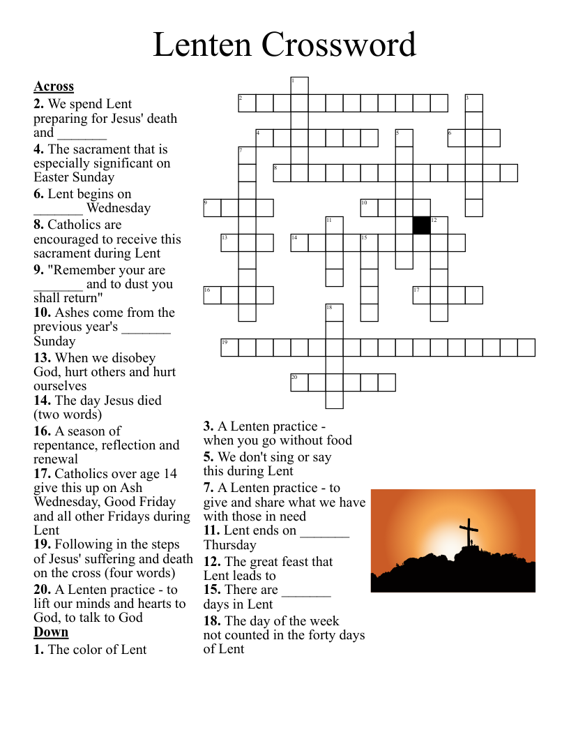 Resurrection Crossword WordMint Resurrection Crossword WordMint