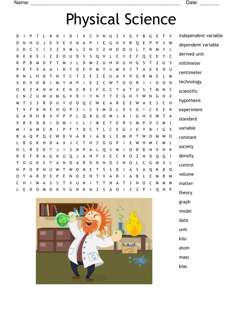Science Crosswords Word Searches Bingo Cards WordMint Science Crosswords Word Searches Bingo Cards WordMint