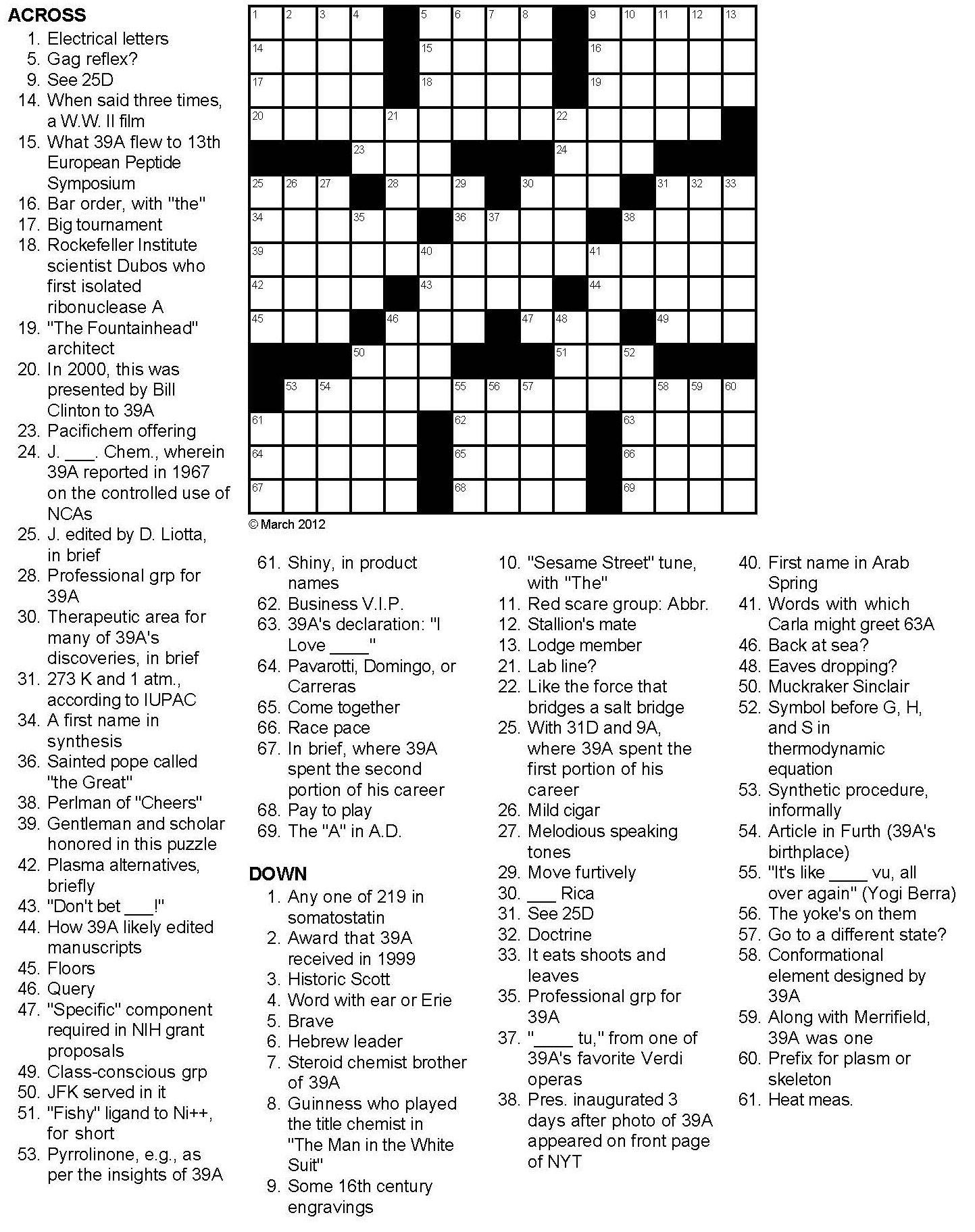 Science Tribute Crossword Puzzle Kelly s Hero Science Tribute Crossword Puzzle Kelly s Hero