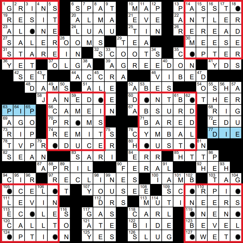 Solution To Evan Birnholz s April 2 Crossword On A Roll The Washington Post Solution To Evan Birnholz s April 2 Crossword On A Roll The Washington Post
