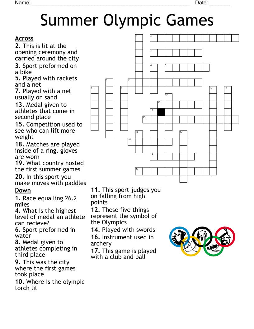 Sports Cross Word WordMint Sports Cross Word WordMint