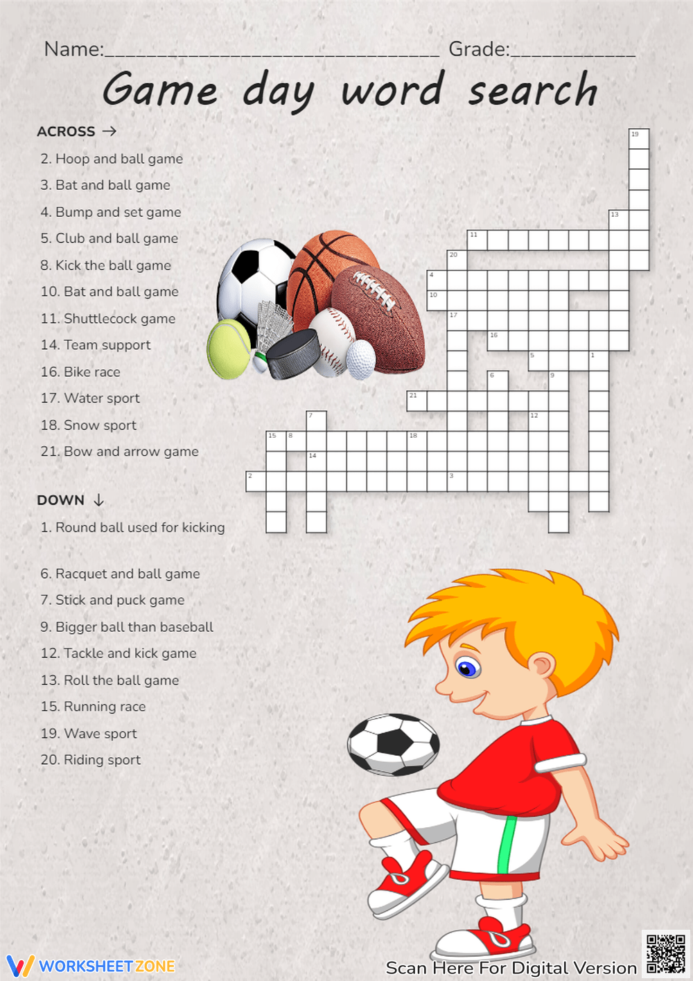 Sports Crossword Puzzles Worksheets 2025 Sports Crossword Puzzles Worksheets 2025