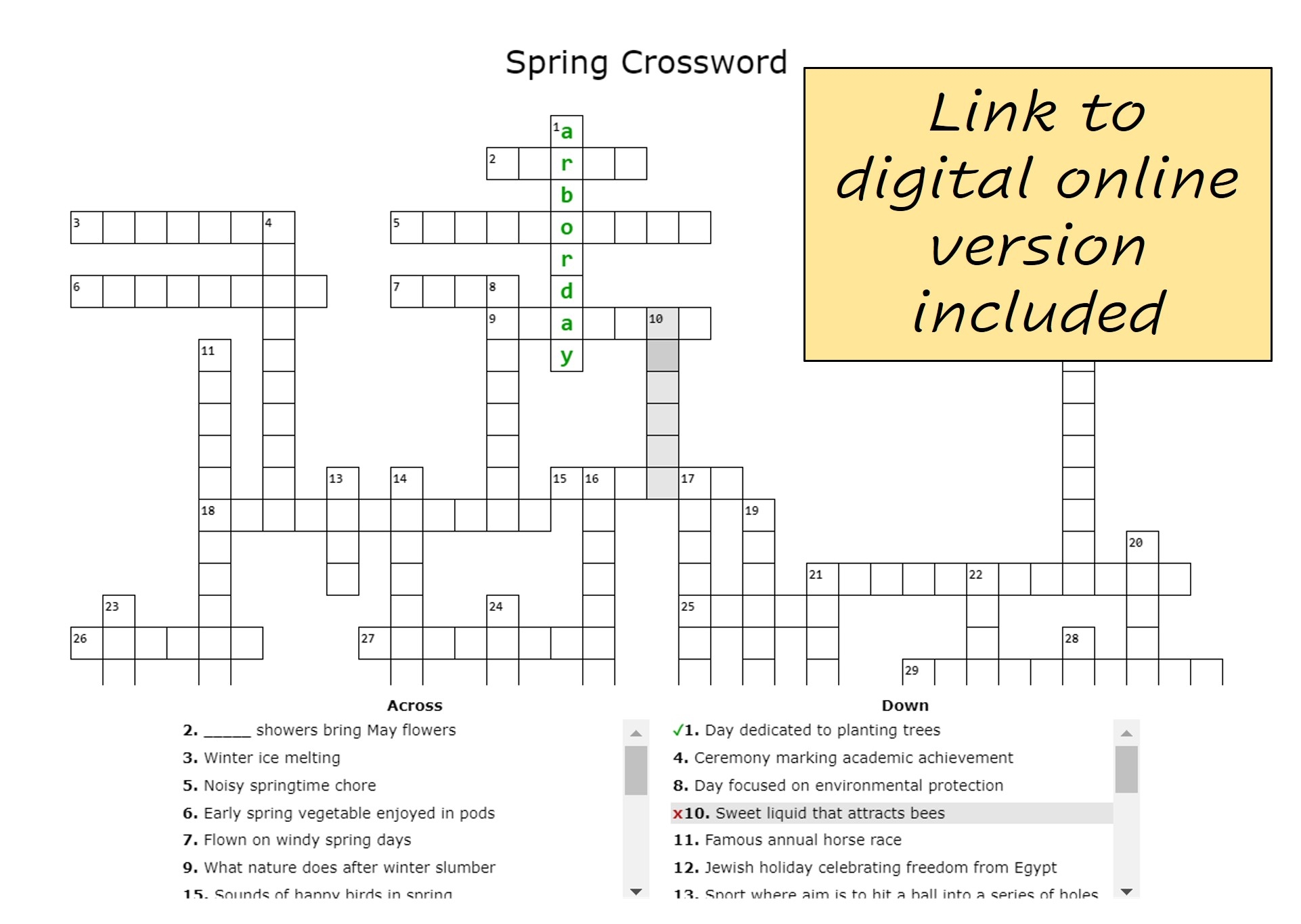 Spring Crossword Puzzle Coloring Page With Word Bank Printable Digital 2nd Grade 3rd Grade 4th Grade 5th Grade No Prep Copy Classful Spring Crossword Puzzle Coloring Page With Word Bank Printable Digital 2nd Grade 3rd Grade 4th Grade 5th Grade No Prep Copy Classful