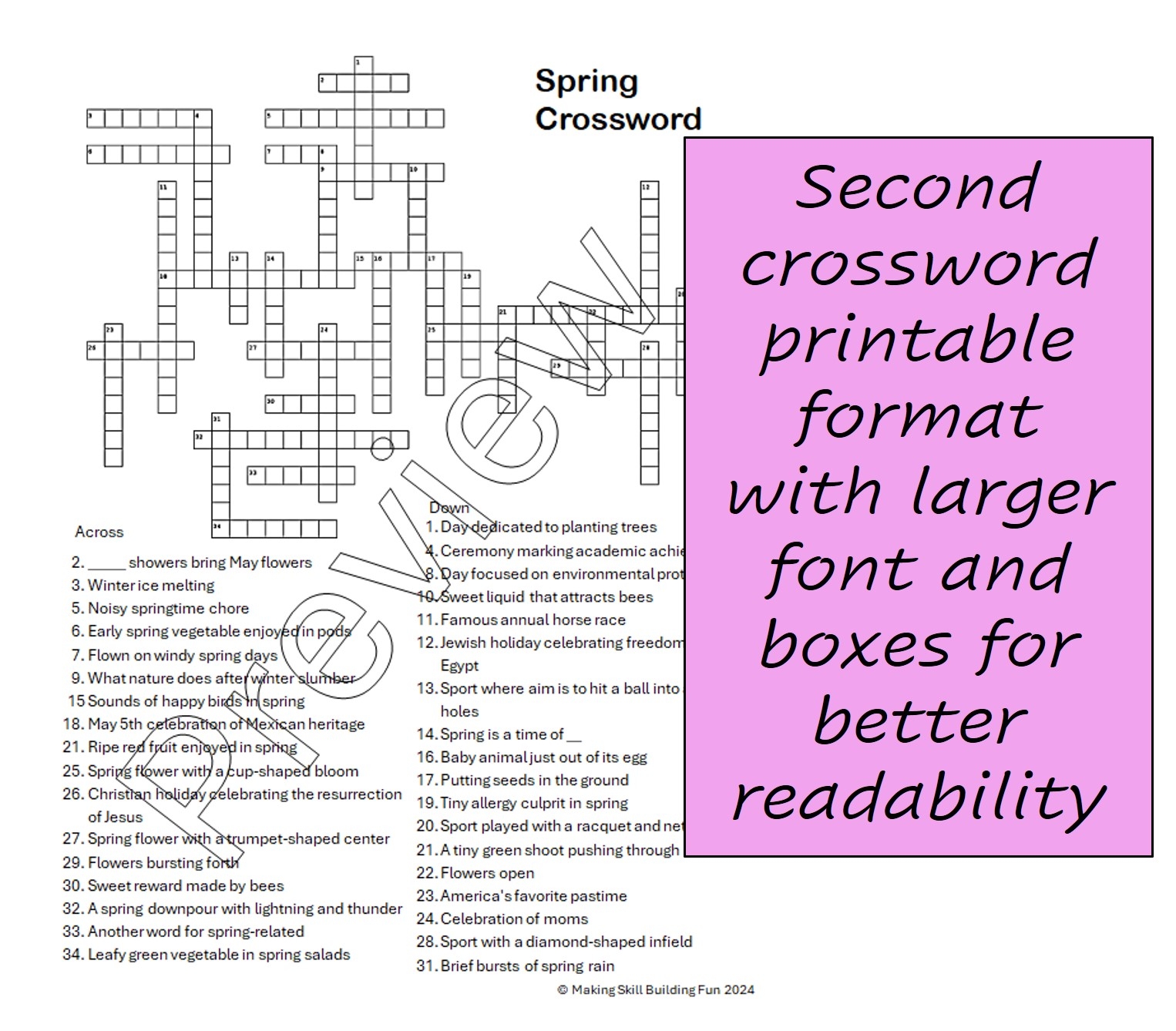 Spring Crossword Puzzle Coloring Page With Word Bank Printable Digital 2nd Grade 3rd Grade 4th Grade 5th Grade No Prep Copy Classful Spring Crossword Puzzle Coloring Page With Word Bank Printable Digital 2nd Grade 3rd Grade 4th Grade 5th Grade No Prep Copy Classful
