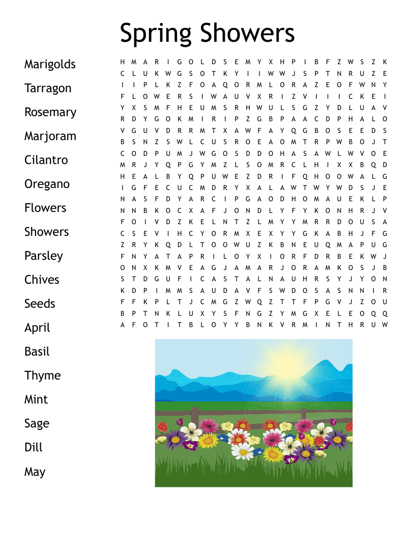 Spring Crossword Puzzle WordMint Spring Crossword Puzzle WordMint