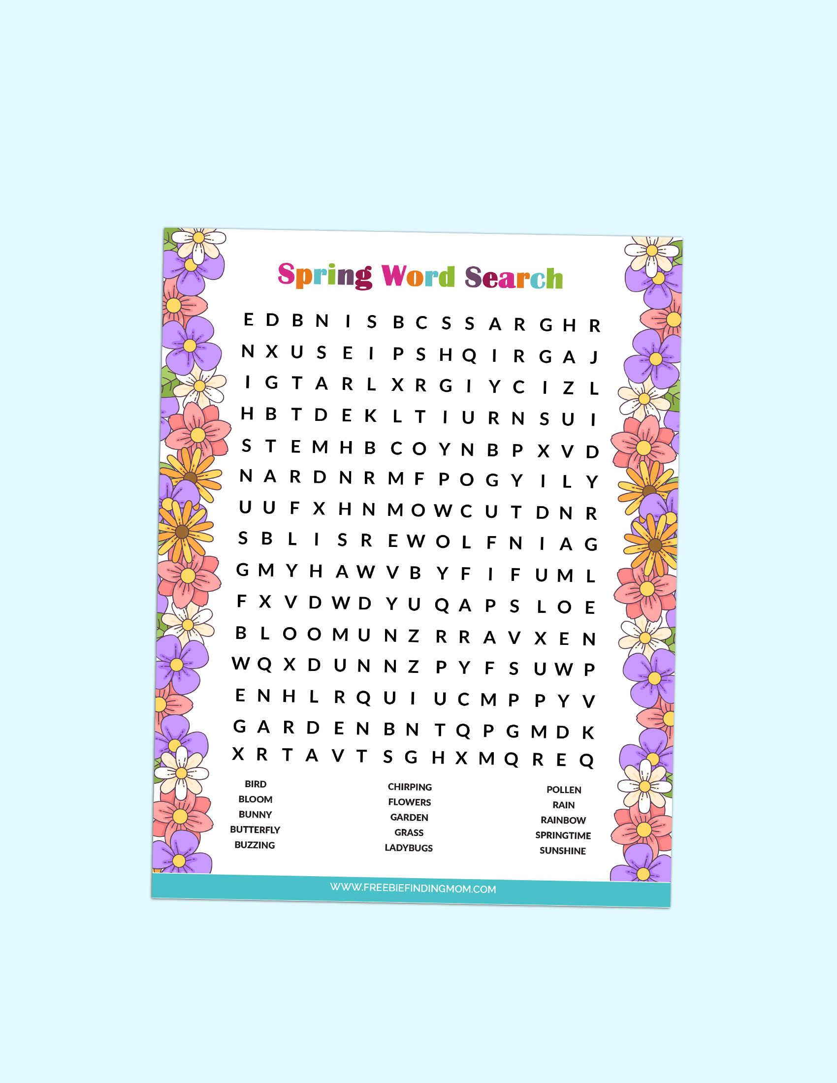 Spring Word Search Free Printable Spring Word Search Free Printable