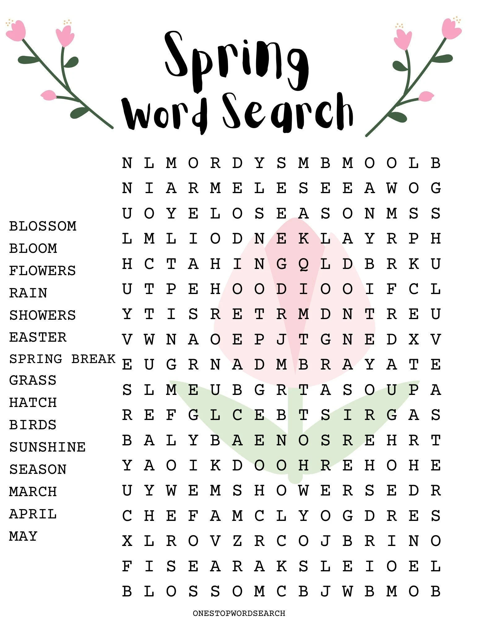 Spring Time Crossword Puzzles PDF Printable Spring Time Crossword Puzzles PDF Printable