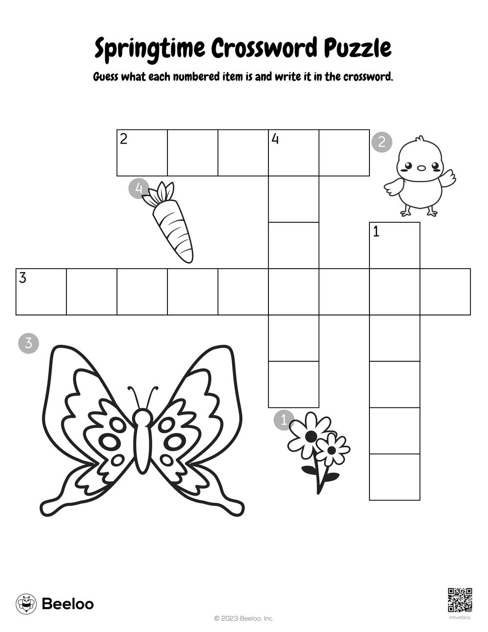 Springtime Crossword Puzzle Beeloo Printable Crafts And Activities For Kids Springtime Crossword Puzzle Beeloo Printable Crafts And Activities For Kids
