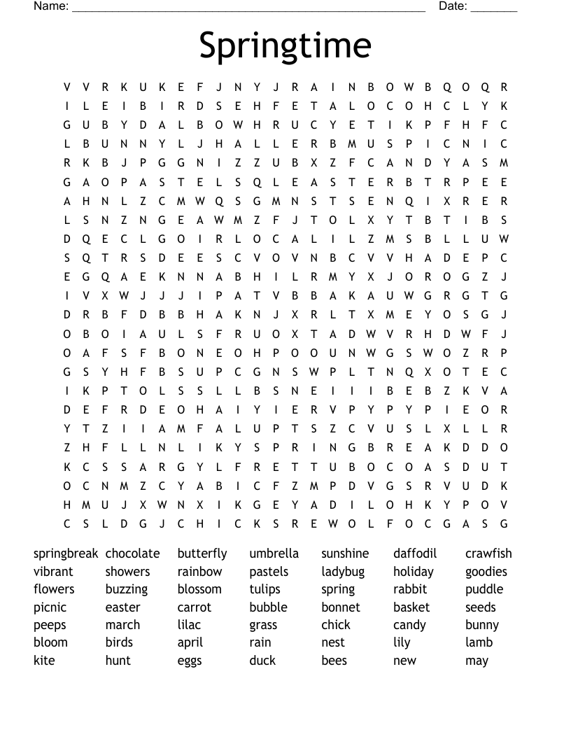 Free Printable Spring Crossword Hard for Adults Free Printable Spring Crossword Hard for Adults