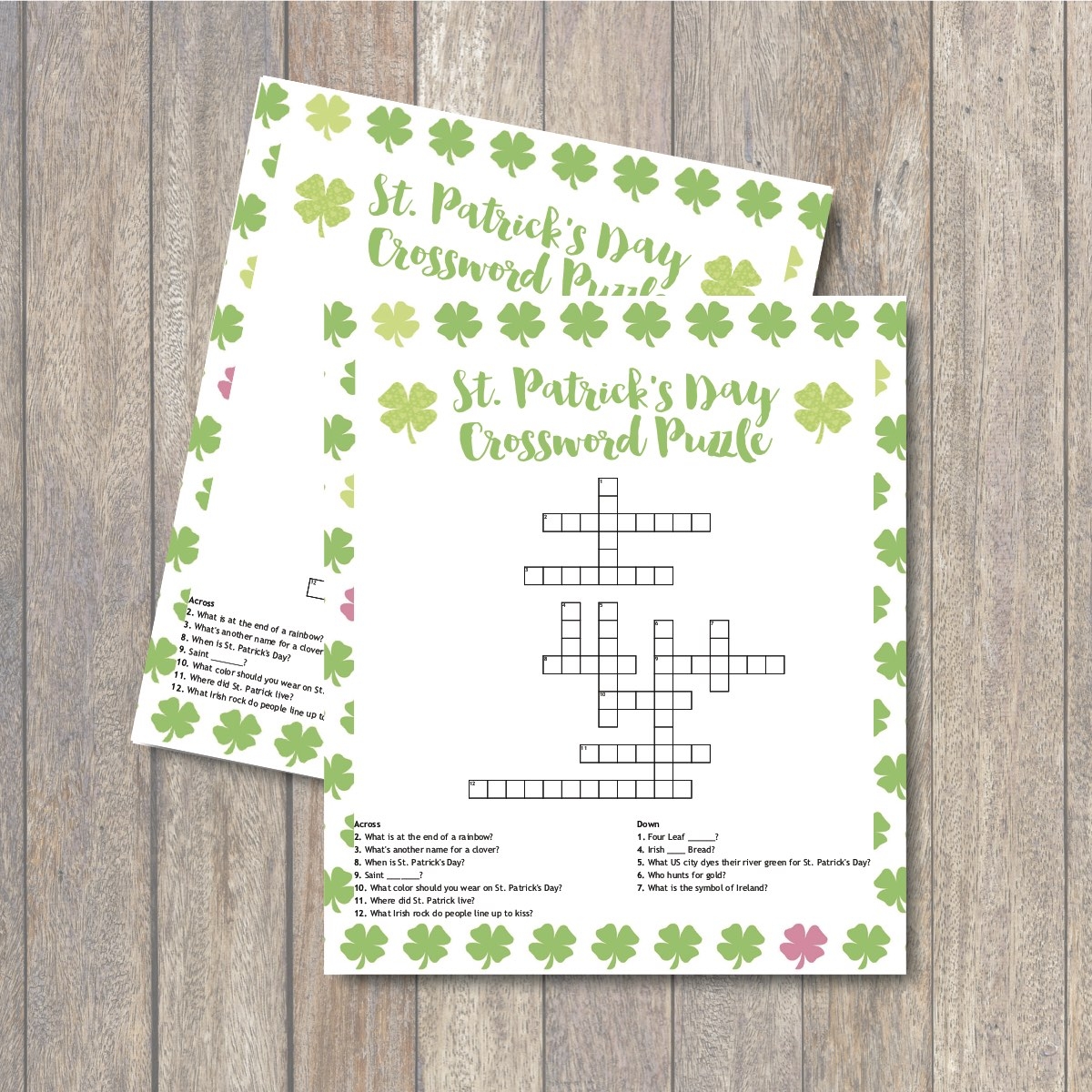 St Patrick s Day Crossword Puzzle Everyday Party Magazine