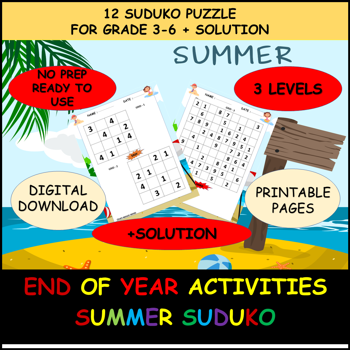 Summer Crossword Puzzle Free Printable End Of The Year Activities For Grades 3 6 Made By Teachers Summer Crossword Puzzle Free Printable End Of The Year Activities For Grades 3 6 Made By Teachers