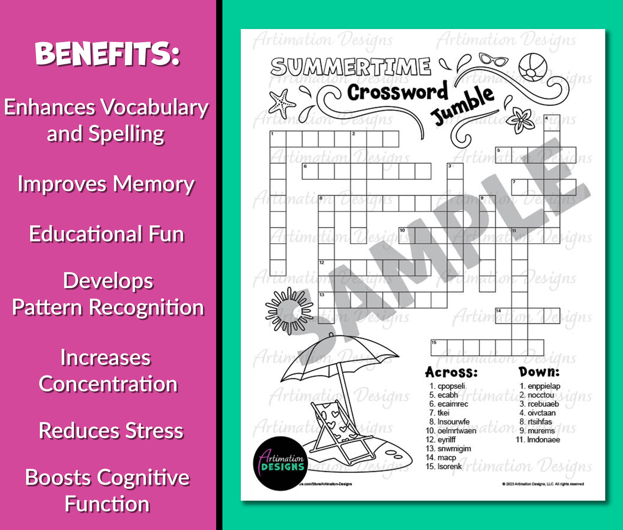 Summer Crossword Puzzle Word Scramble Printable Word Jumble Game Classful Summer Crossword Puzzle Word Scramble Printable Word Jumble Game Classful