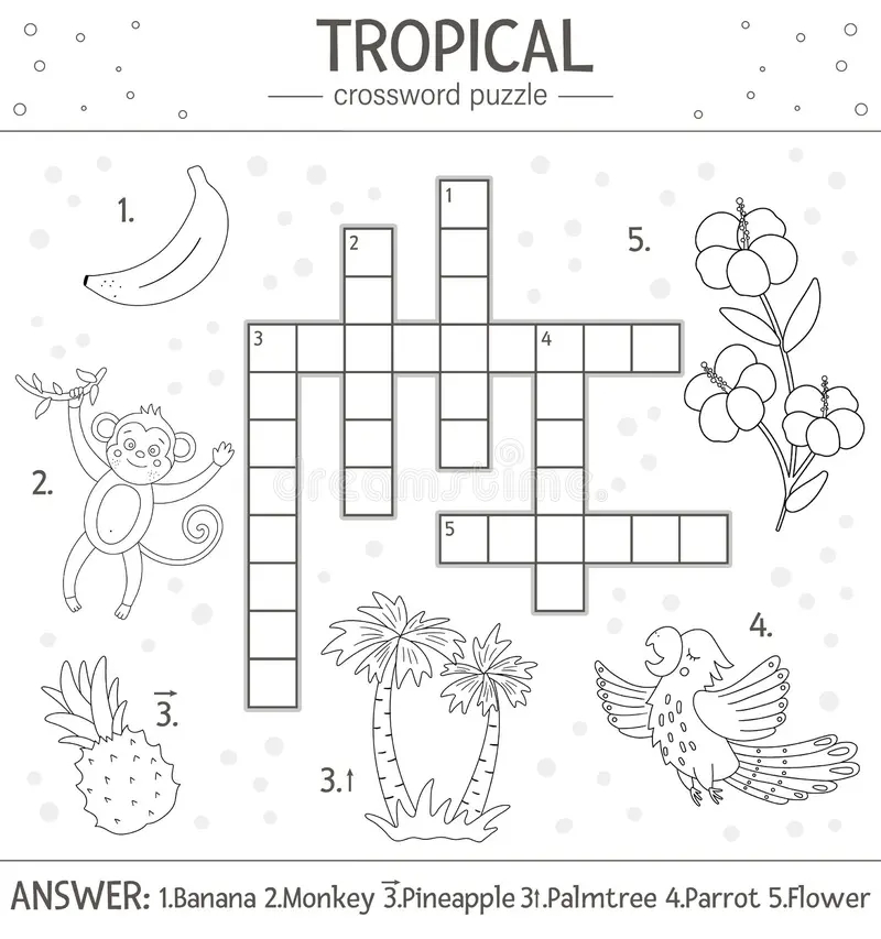 Summer Crossword Puzzle Printable for Teenagers Summer Crossword Puzzle Printable for Teenagers