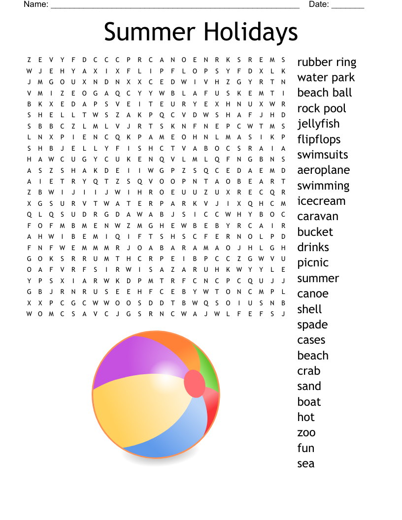 Free Printable Adult Summer Crossword Puzzles