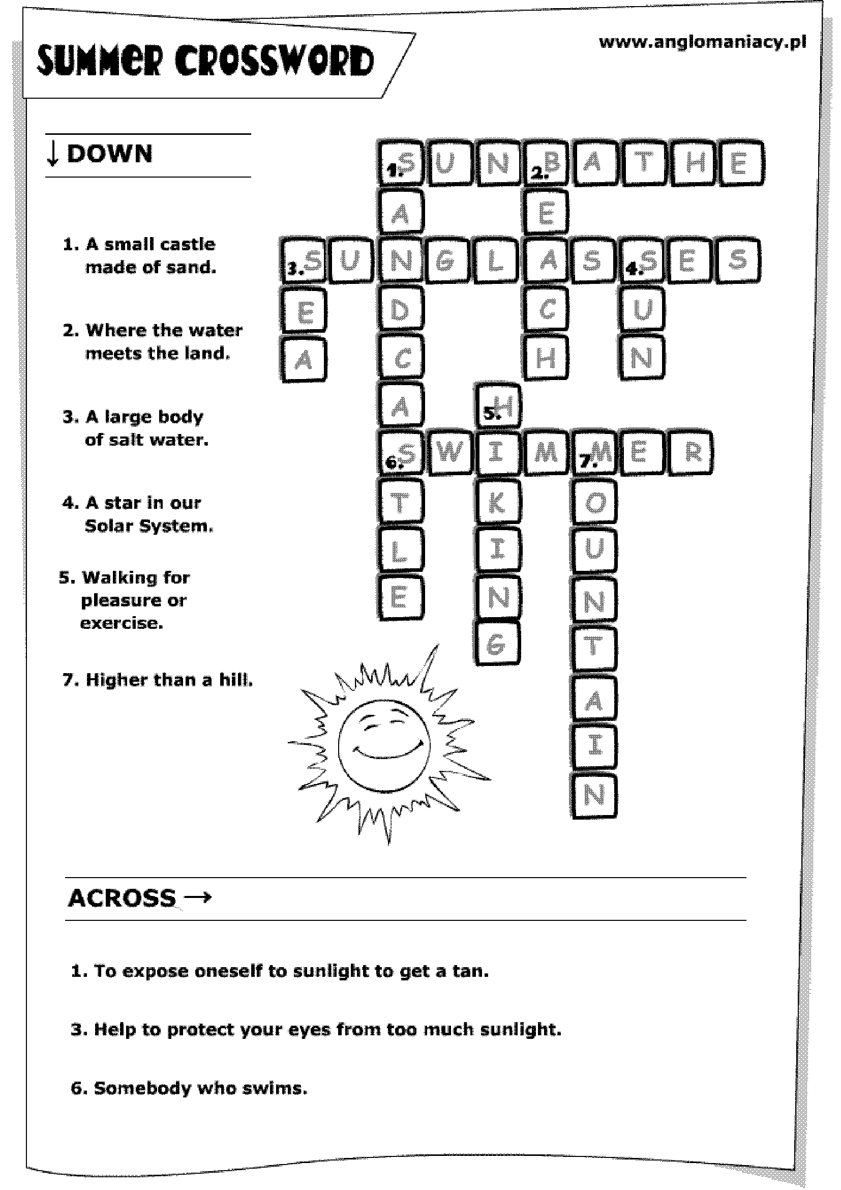 Summer Crosswords Light English Summer Crosswords Light English