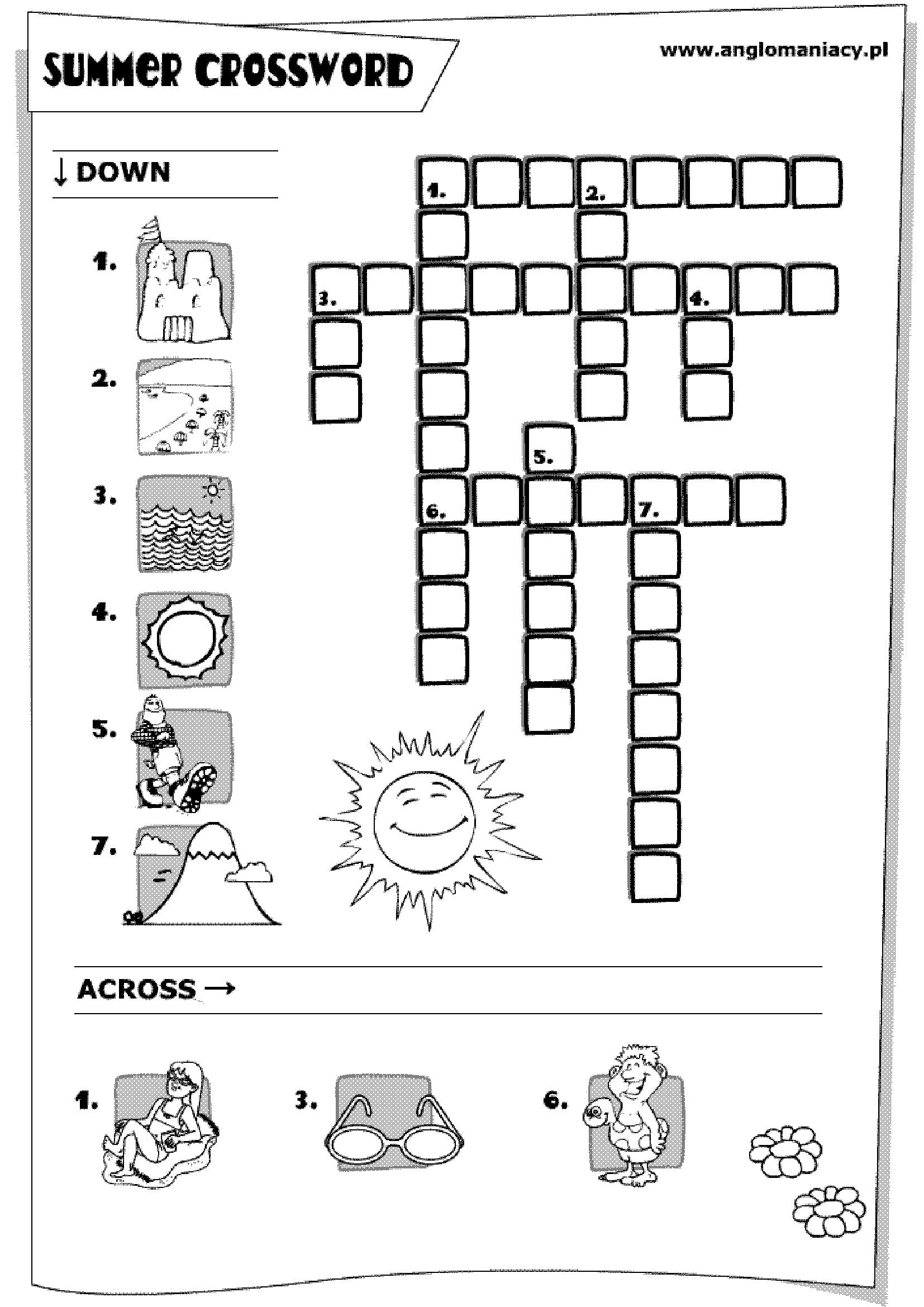 Summer Crosswords Light English