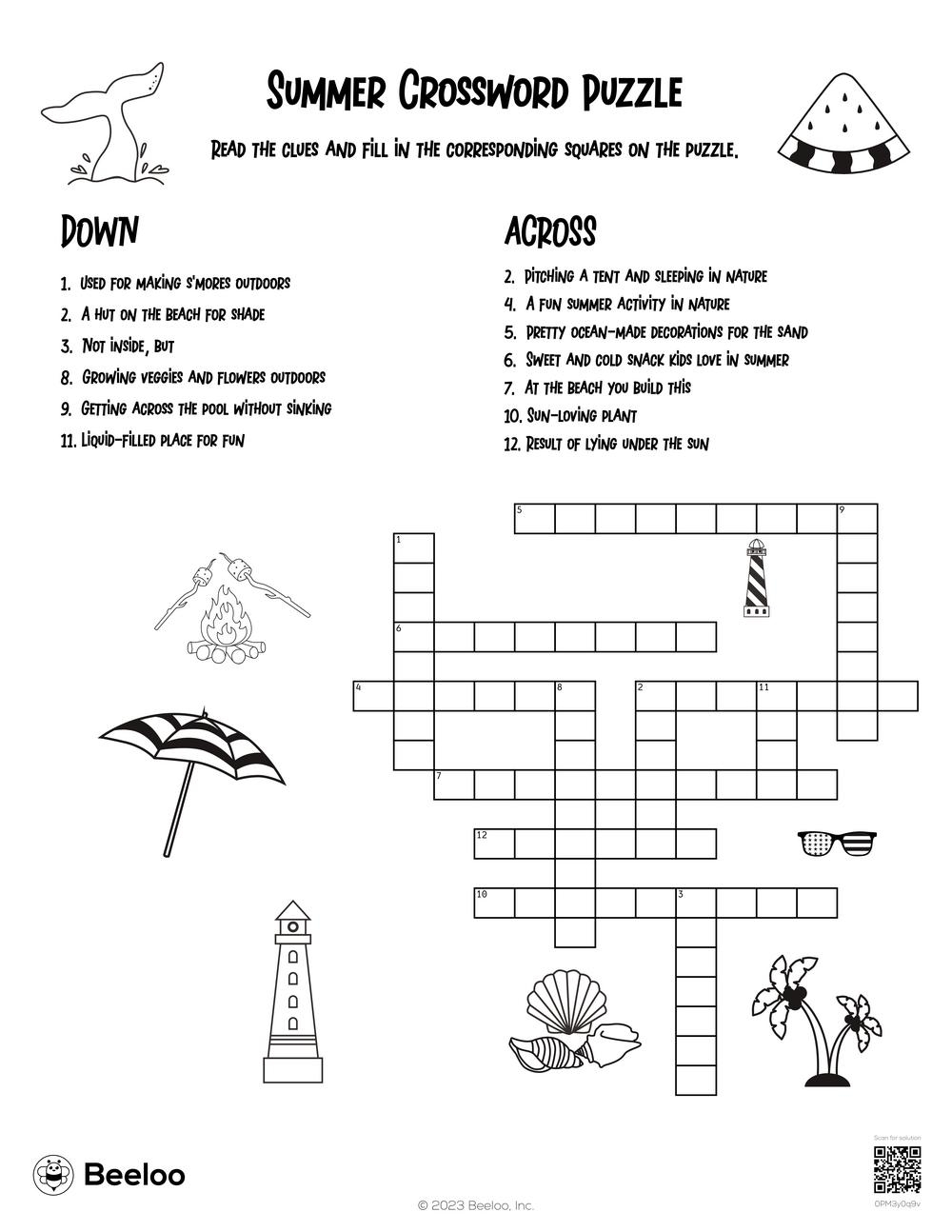 Crosswords Printable Medium Adults