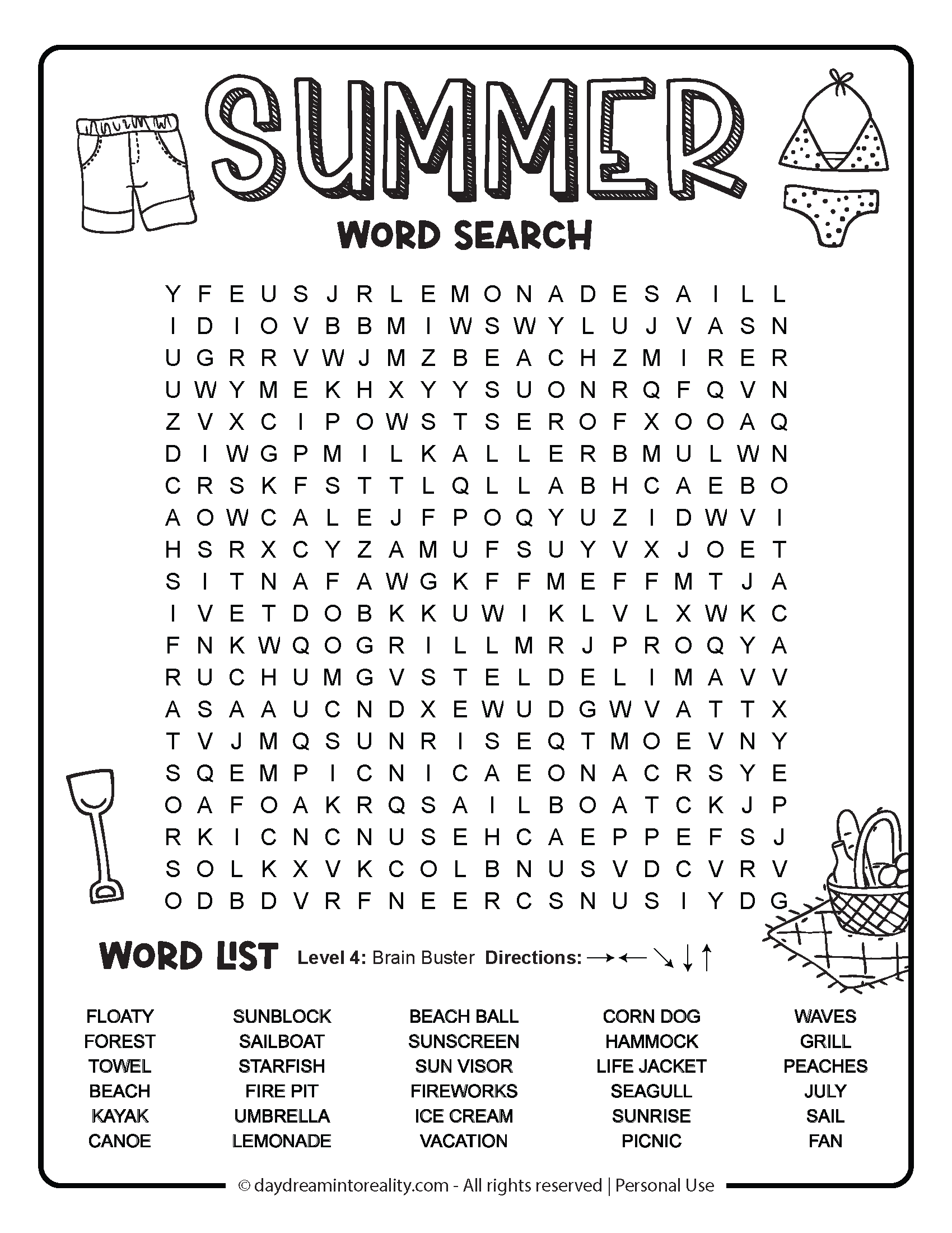 Crossword Puzzle for Older Kids Printable Summer Crossword Puzzle for Older Kids Printable Summer