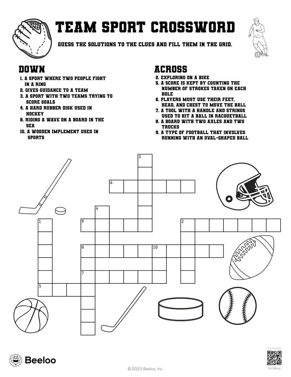 Free Printable Sports Crossword Puzzles Hard Free Printable Sports Crossword Puzzles Hard