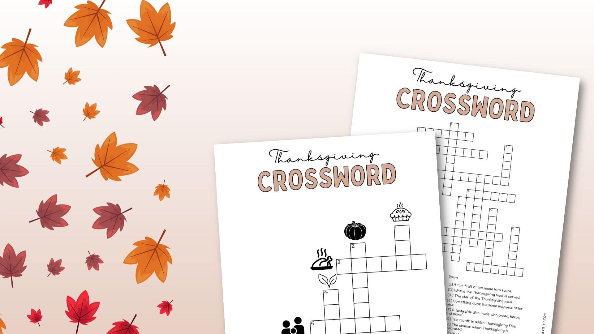 Printable Thanksgiving Crossword Puzzle Worksheet Printable Thanksgiving Crossword Puzzle Worksheet