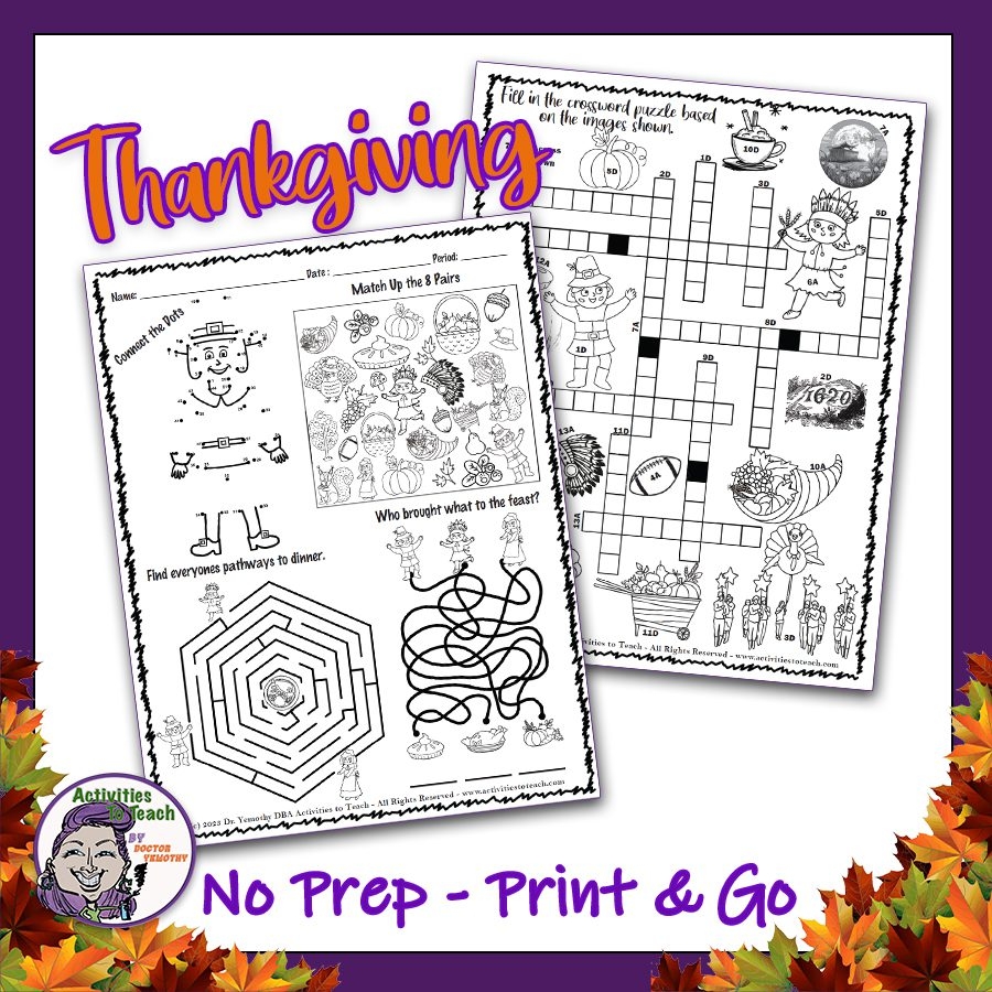 Thanksgiving Fun Activity Puzzle Worksearch Crossword Maze Worksheet Packet Activities To Teach Thanksgiving Fun Activity Puzzle Worksearch Crossword Maze Worksheet Packet Activities To Teach