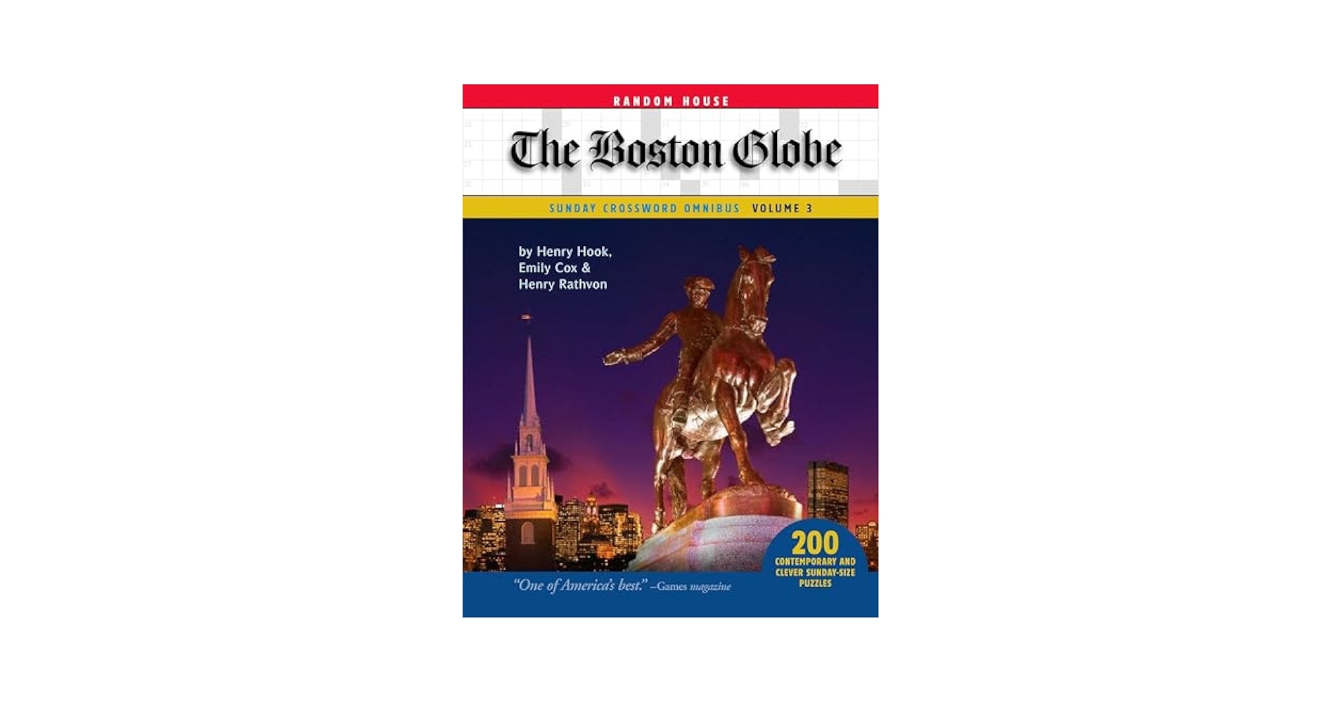 The Boston Globe Sunday Crossword Omnibus Volume 3 Hook Henry Rathvon Henry Cox Emily 9780375721861 Amazon Books The Boston Globe Sunday Crossword Omnibus Volume 3 Hook Henry Rathvon Henry Cox Emily 9780375721861 Amazon Books
