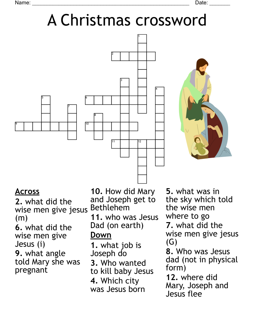 Xmas Crossword with Answers Printable