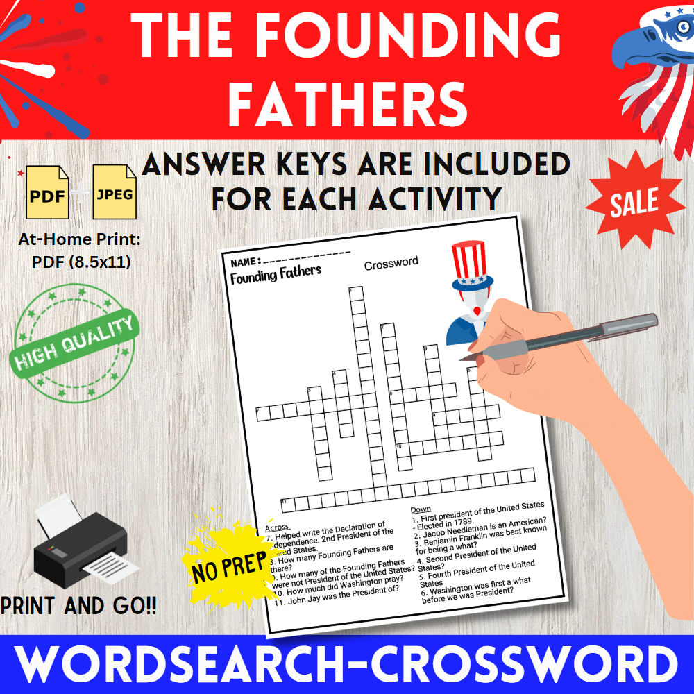 The Founding Fathers Worksheets Word Search Crossword Made By Teachers The Founding Fathers Worksheets Word Search Crossword Made By Teachers