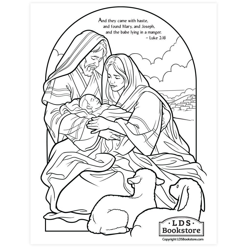The Holy Family Nativity Coloring Page Printable Christmas Coloring Page The Holy Family Nativity Coloring Page Printable Christmas Coloring Page