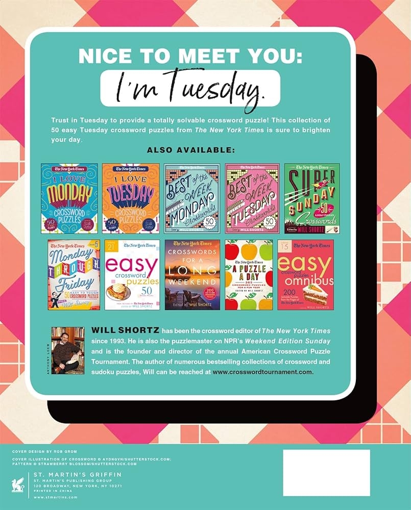 The New York Times Hello My Name Is Tuesday 50 Tuesday Crossword Puzzles The New York Times Shortz Will 9781250757708 Amazon Books The New York Times Hello My Name Is Tuesday 50 Tuesday Crossword Puzzles The New York Times Shortz Will 9781250757708 Amazon Books