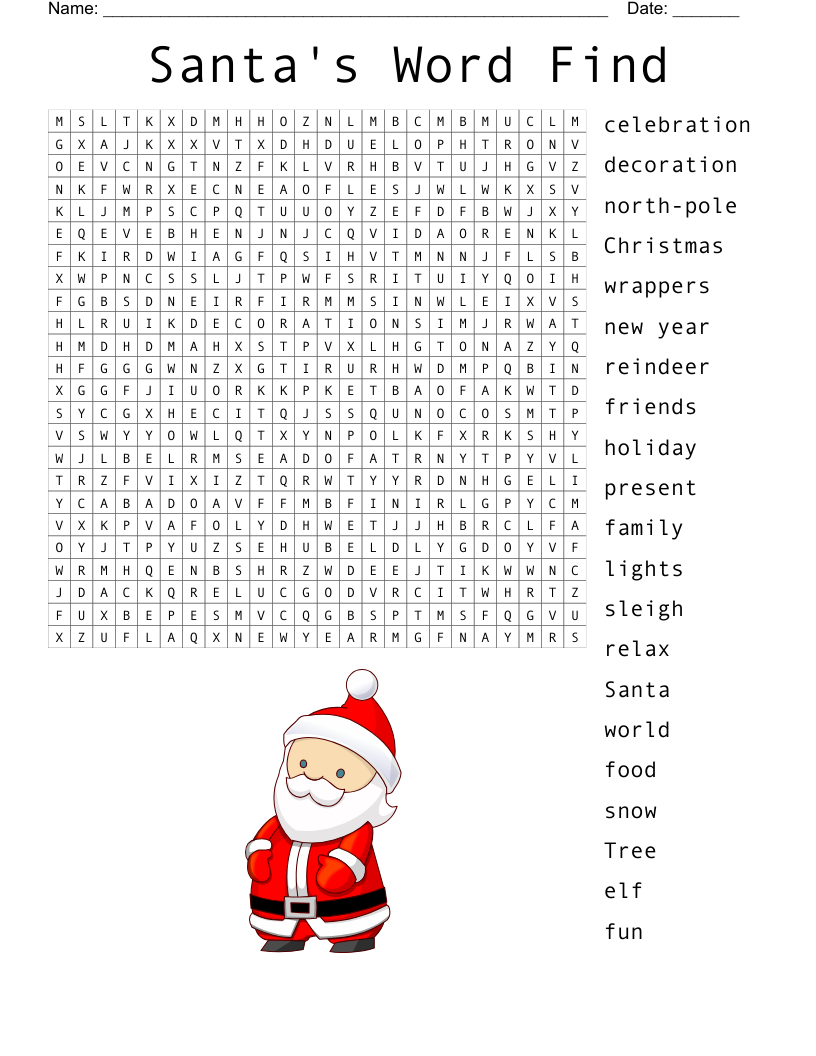 The North Pole Word Search WordMint The North Pole Word Search WordMint