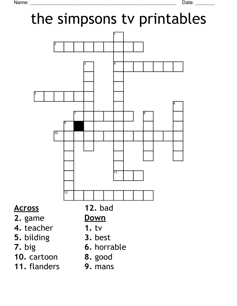Free Printable Crossword Puzzles For Free Printable Crossword Puzzles For