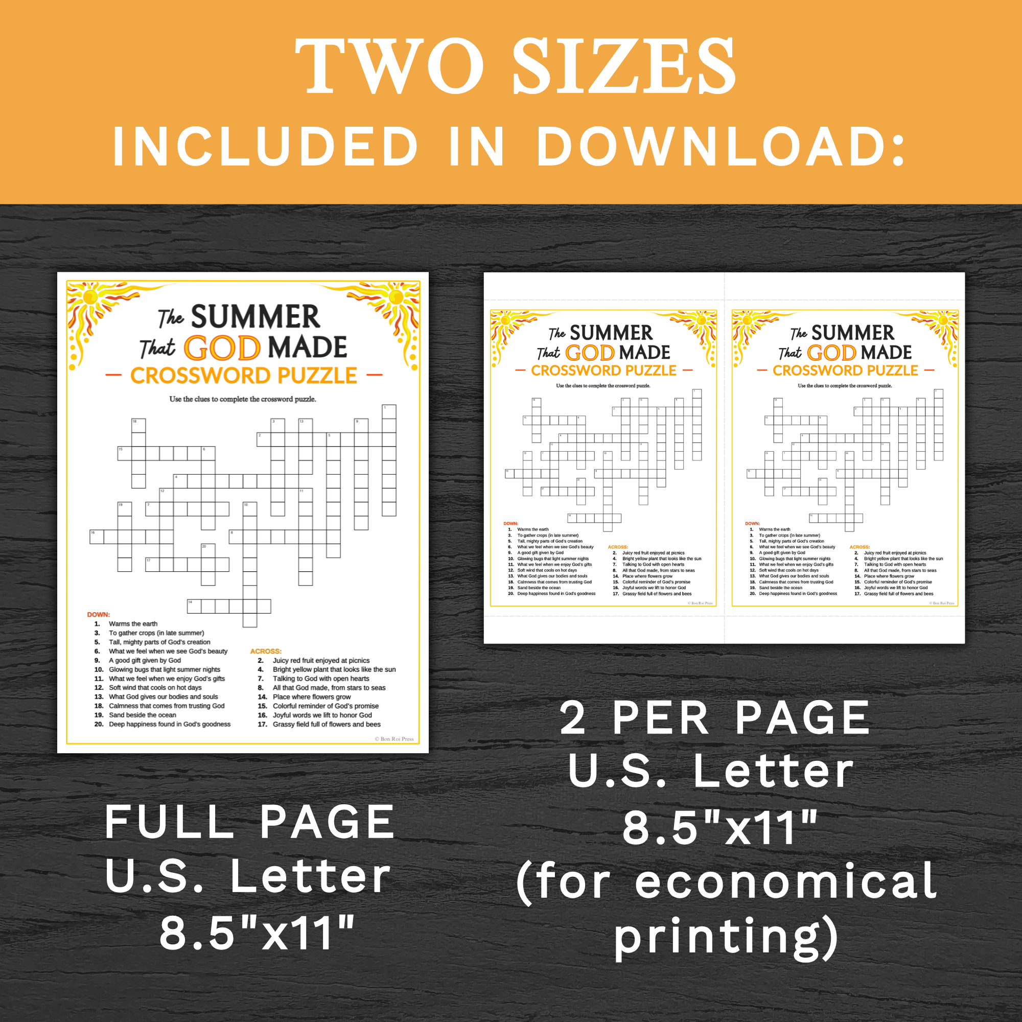 The Summer That God Made Crossword Puzzle Printable For Church Kids Teens Adults Sunday School Ministry Bible Learning Activity Classful The Summer That God Made Crossword Puzzle Printable For Church Kids Teens Adults Sunday School Ministry Bible Learning Activity Classful