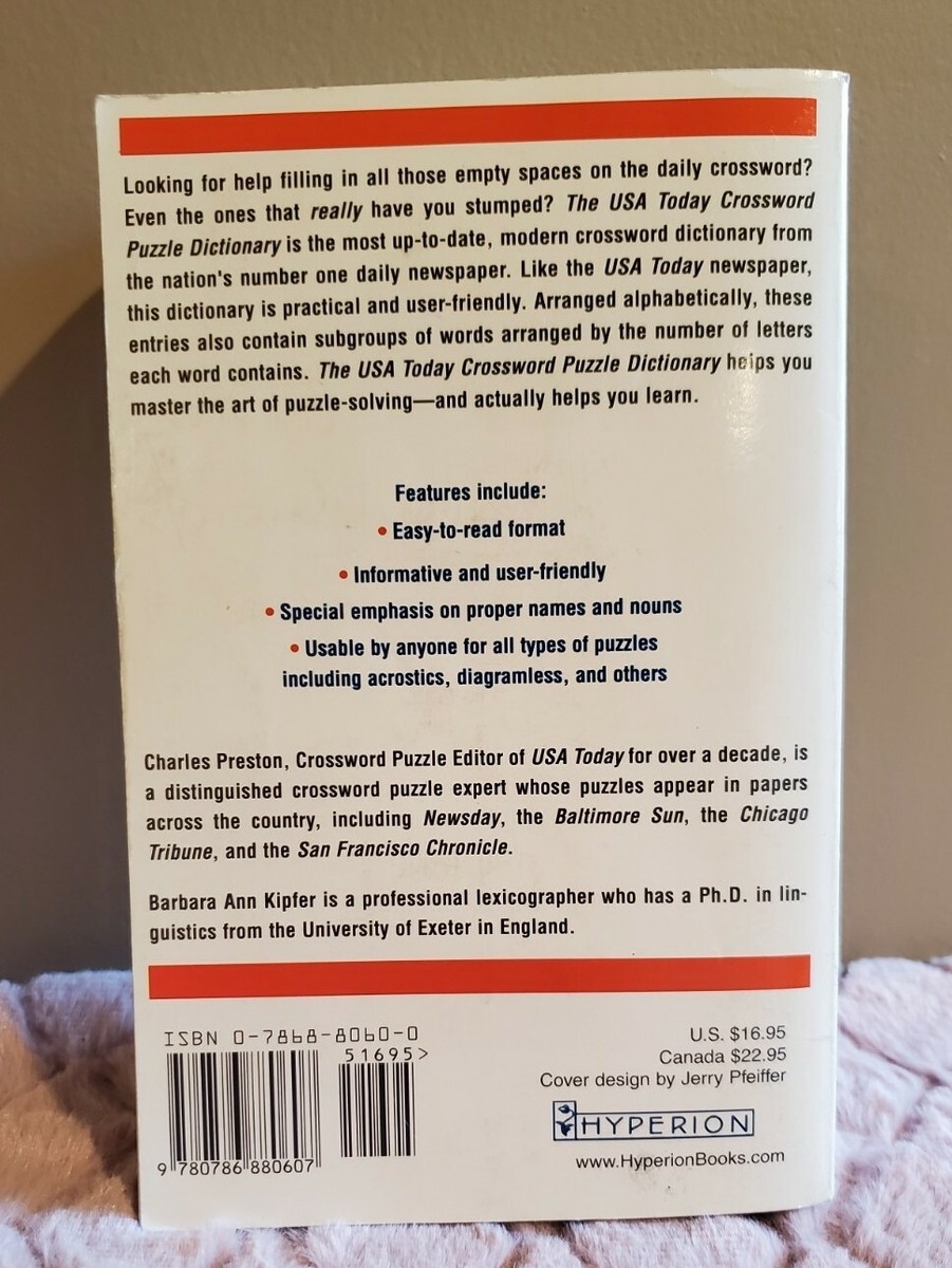 The USA Today Crossword Puzzle Dictionary 1995 EBay The USA Today Crossword Puzzle Dictionary 1995 EBay