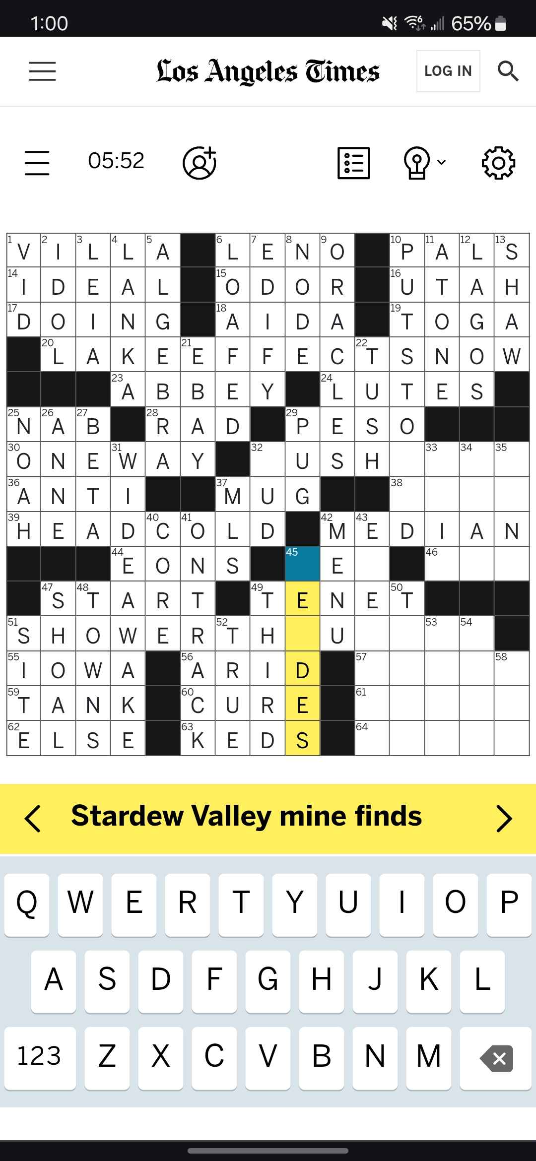 Today s LA Times Crossword Puzzle Has A Stardew Valley Reference R StardewValley Today s LA Times Crossword Puzzle Has A Stardew Valley Reference R StardewValley