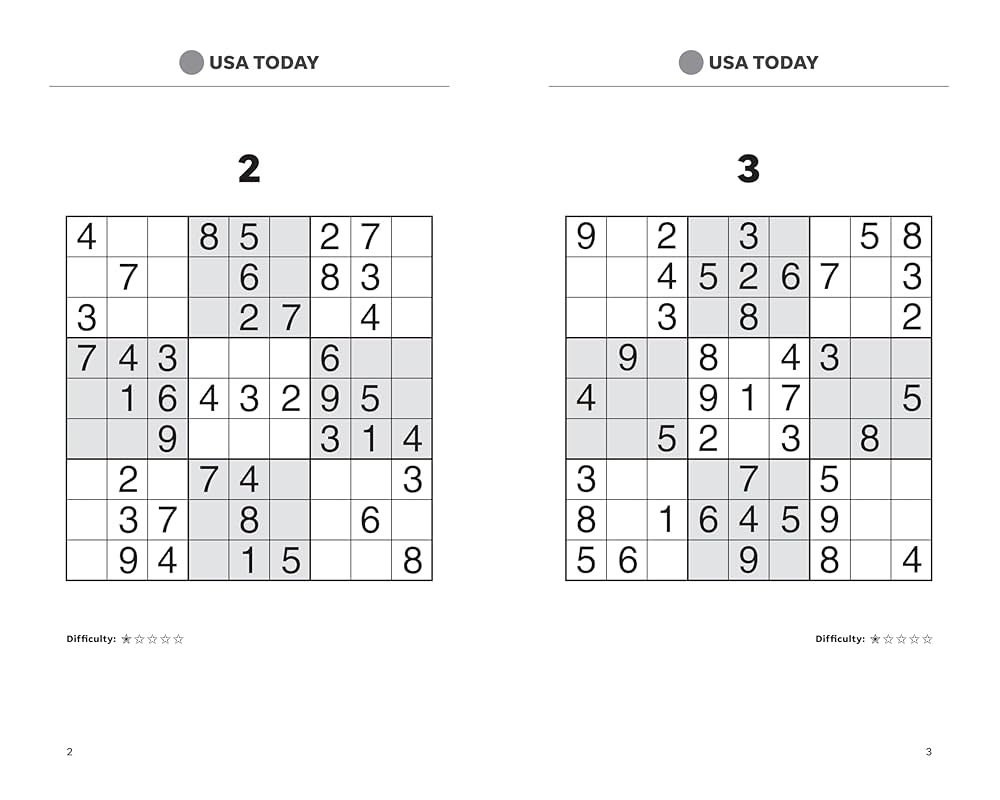 USA TODAY Sunshine Sudoku 200 Puzzles USA Today Puzzles USA TODAY 9781524869939 Amazon Books