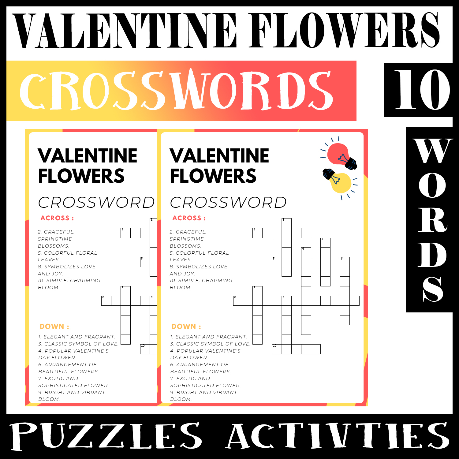 Valentine Crosswords for Kids Free Printable Valentine Crosswords for Kids Free Printable