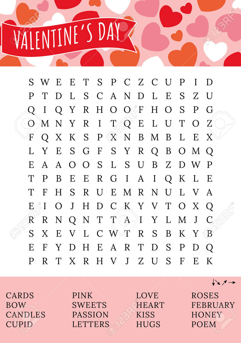 valentine s day game word search puzzle fun printable party activities crossword for learning english party card find hidden words about love royalty free svg cliparts vectors and stock illustration image 190213066 valentine s day game word search puzzle fun printable party activities crossword for learning english party card find hidden words about love royalty free svg cliparts vectors and stock illustration image 190213066