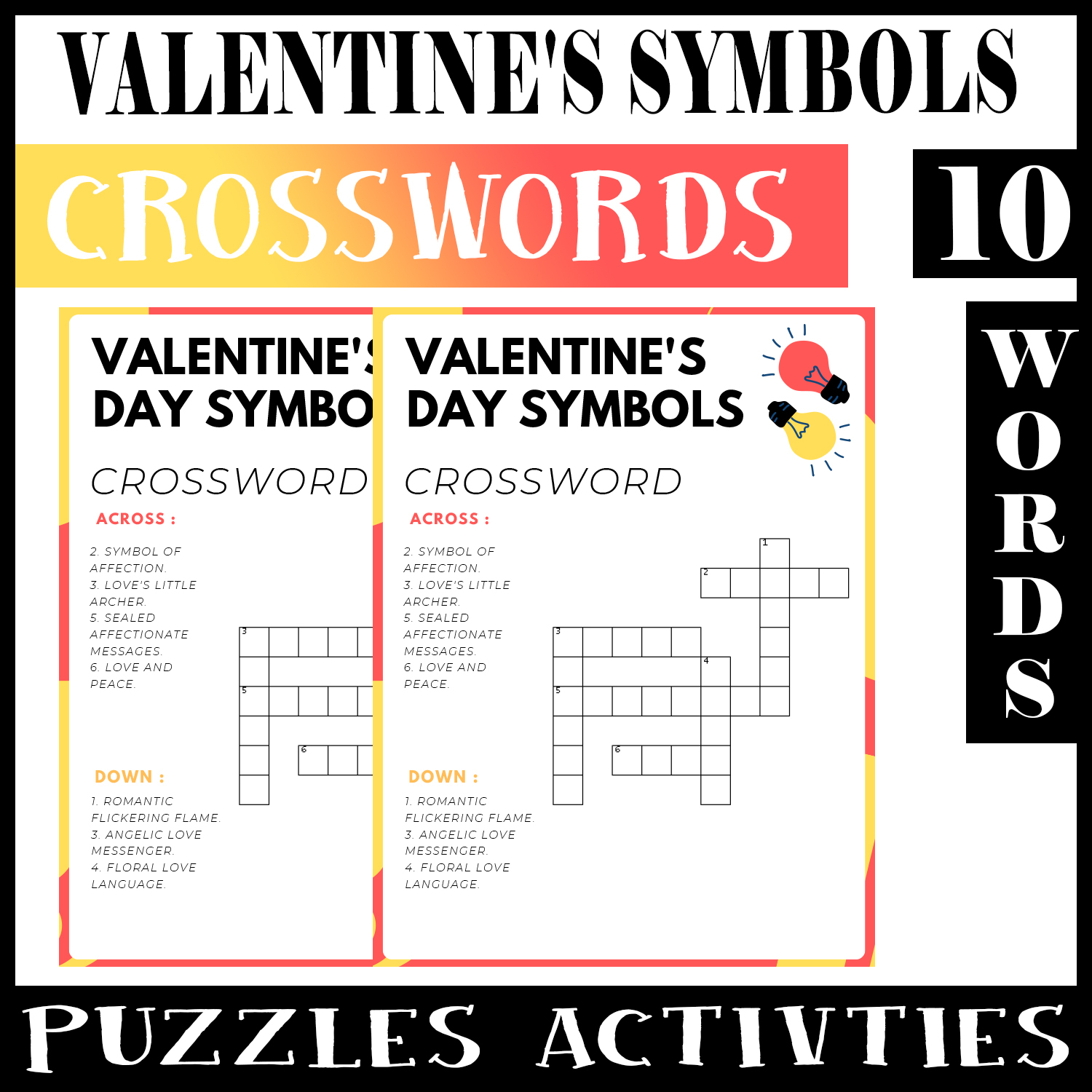 Valentine s Day Symbols No Prep Crossword Puzzle Worksheet Activity For Morning Work Made By Teachers Valentine s Day Symbols No Prep Crossword Puzzle Worksheet Activity For Morning Work Made By Teachers