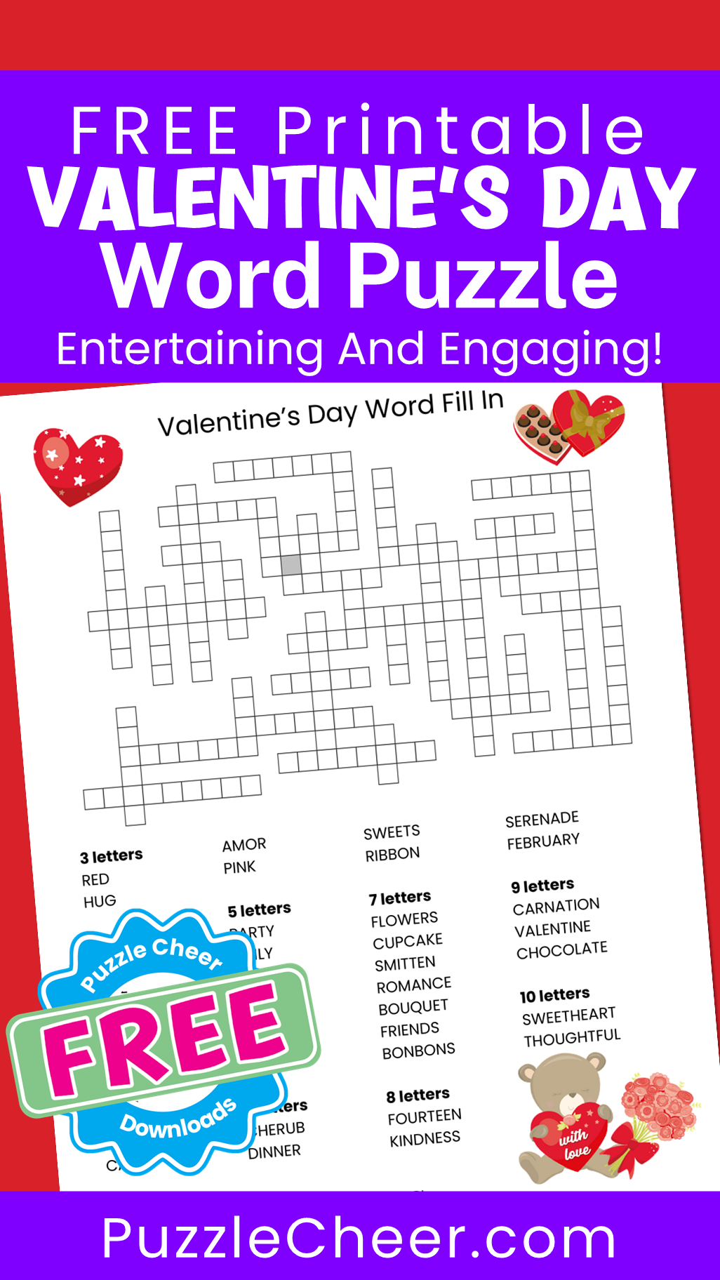 Valentine s Day Word Fill In Puzzle Puzzle Cheer Valentine s Day Word Fill In Puzzle Puzzle Cheer