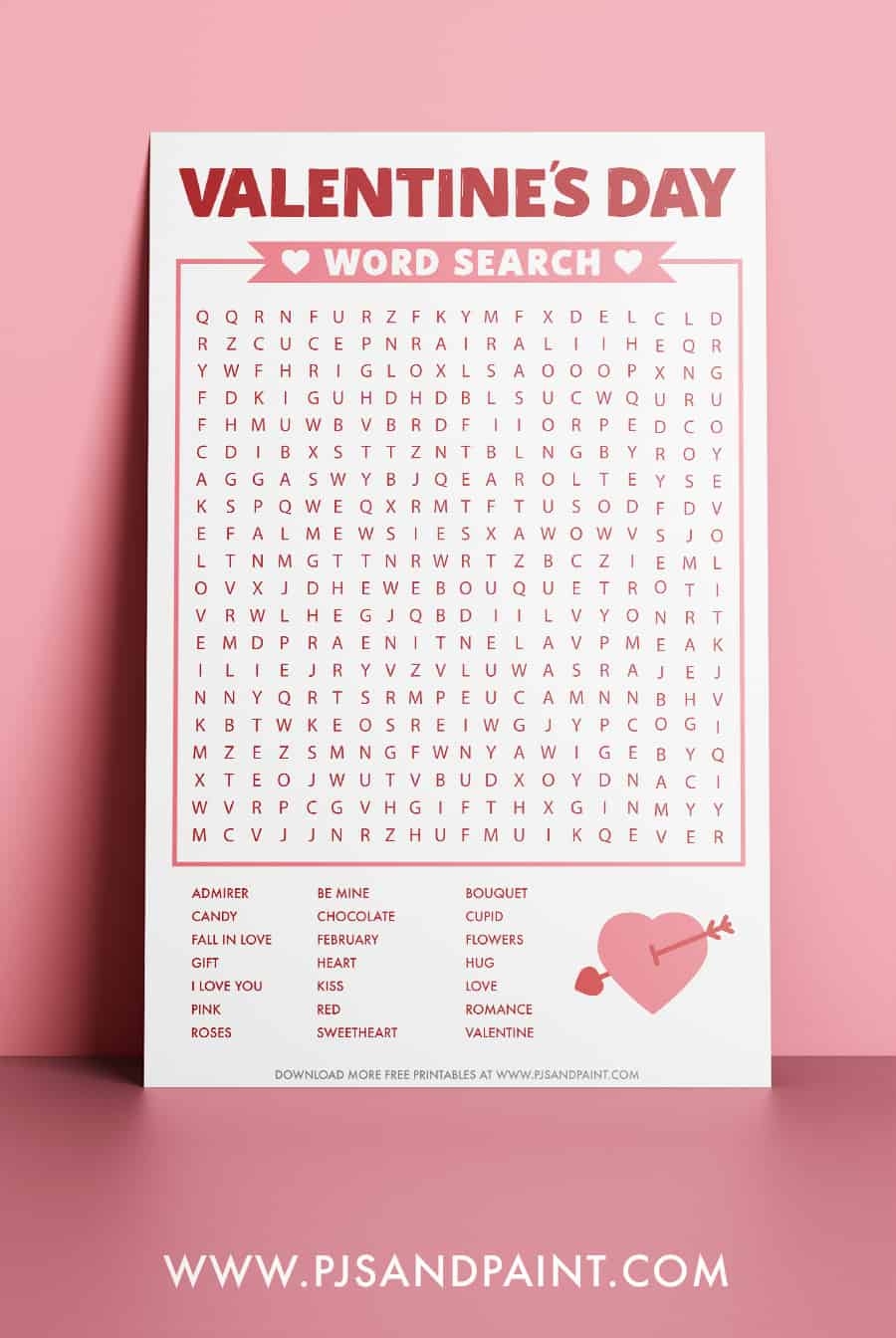 Valentine's Crossword Puzzles Free Printable with Answers for Adults