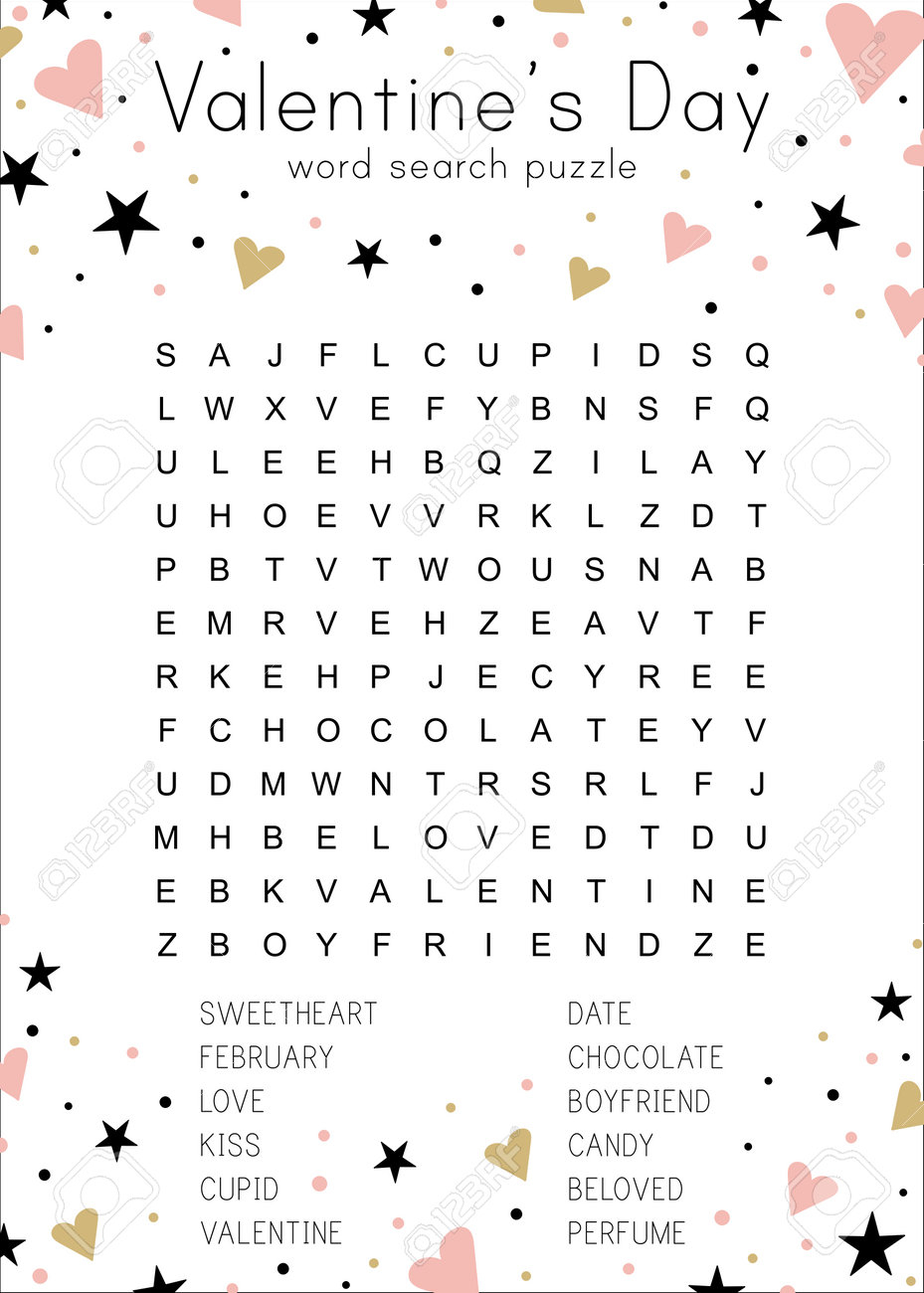 Valentine's Crossword Puzzles Free Printable