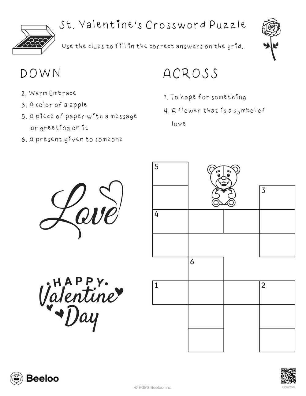 valentine themed crossword puzzles beeloo printable crafts and activities for kids valentine themed crossword puzzles beeloo printable crafts and activities for kids