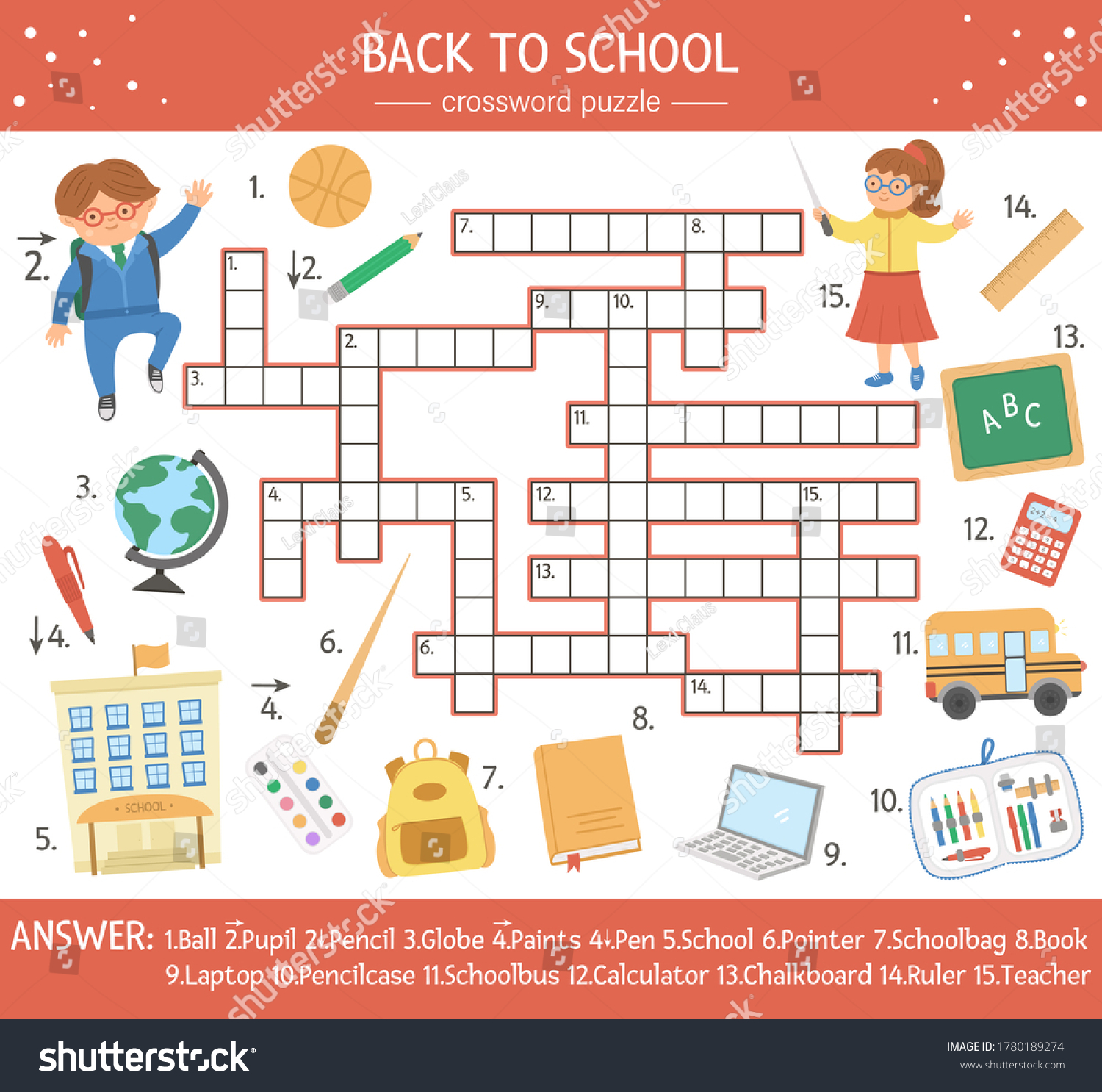 Vector Back School Crossword Puzzle Kids Stock Vector Royalty Free 1780189274 Shutterstock Vector Back School Crossword Puzzle Kids Stock Vector Royalty Free 1780189274 Shutterstock