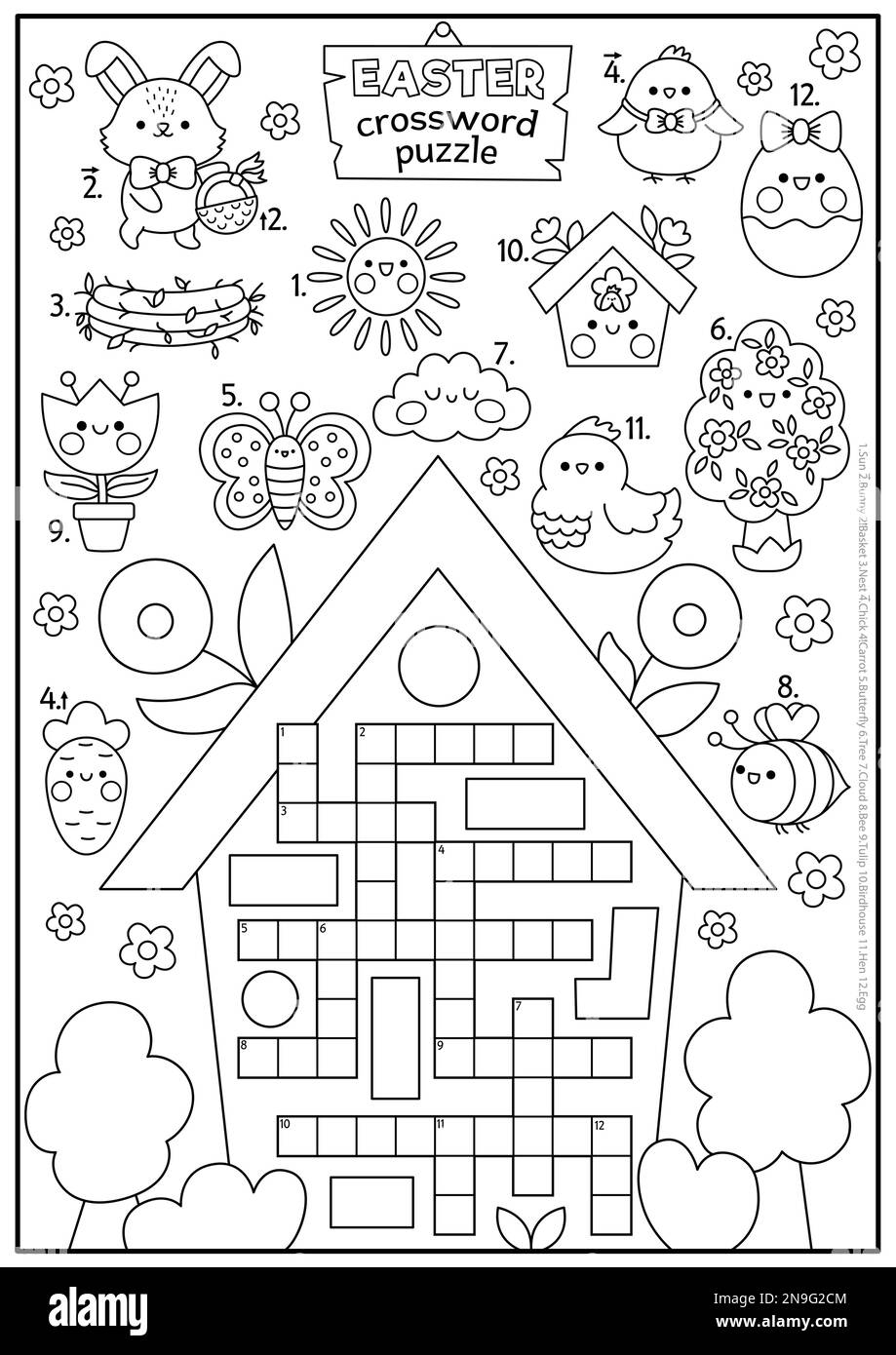 Vector Black And White Easter Country House Shaped Crossword Puzzle For Kids Spring Holiday Line Quiz Coloring Page With Kawaii Symbols Cute Garde Stock Vector Image Art Alamy Vector Black And White Easter Country House Shaped Crossword Puzzle For Kids Spring Holiday Line Quiz Coloring Page With Kawaii Symbols Cute Garde Stock Vector Image Art Alamy